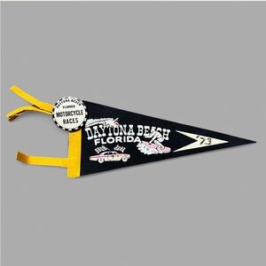 Vintage 70’s Daytona Beach Florida Felt Pennant